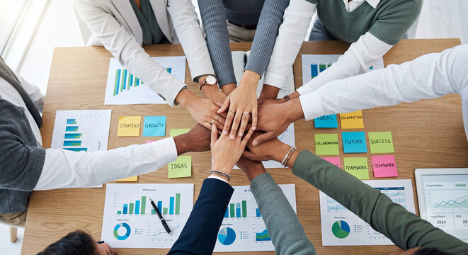 Business teamwork and unity 