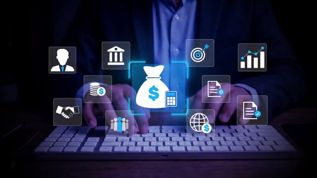 Budget planning and management, company budget allocation for business or project management. Corporate finance and annual strategic plan.