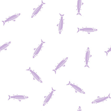 smolt salmon vector glyph seamless pattern smolt salmon sign illustration