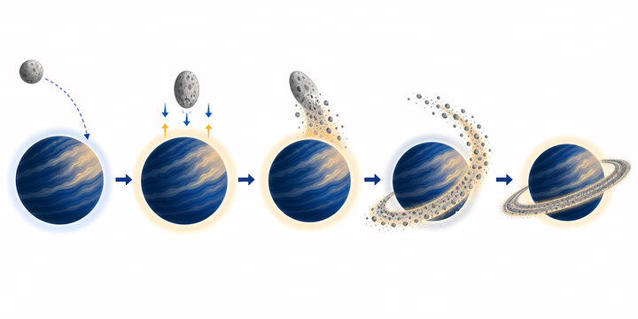 Roche limit moon tidal disruption illustration