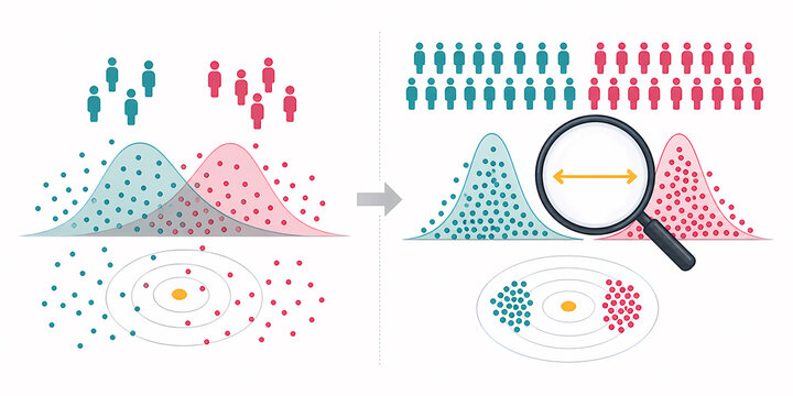 Statistical power sample size illustration