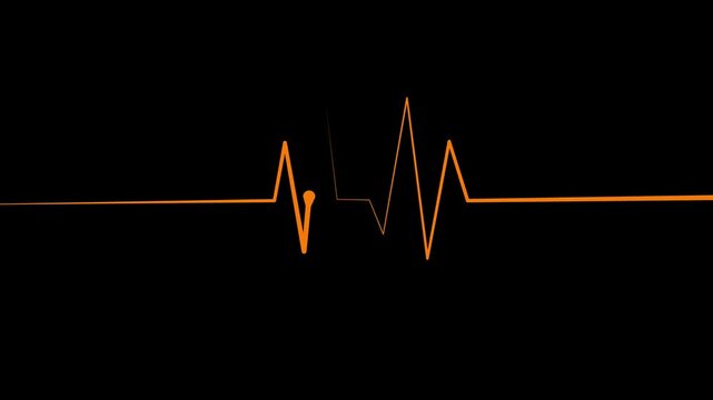 Heartbeat ekg line wave signal animation