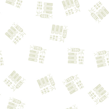 sql injections vector glyph seamless pattern sql injections sign illustration