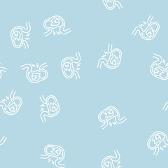 Obraz premium heartburn stomach vector line seamless pattern heartburn stomach sign illustration