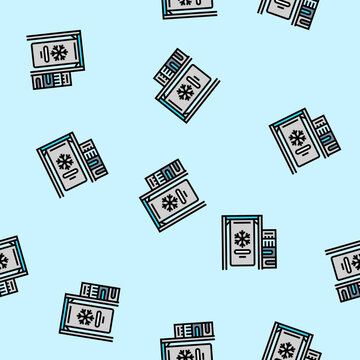 cryogenic cooling system quantum computer vector seamless pattern cryogenic cooling system quantum computer sign illustration