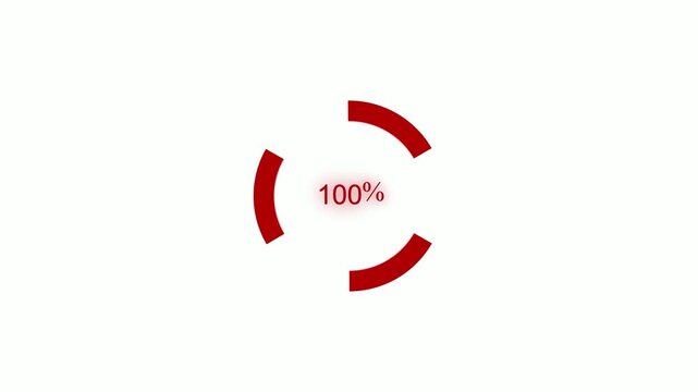 Segmented circular waiting progress indicator animation