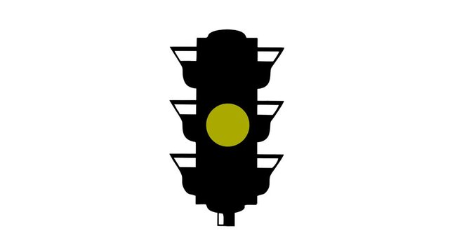 high-quality realistic traffic light lamp with alternating red, yellow, green blinking signals. Perfect for safety, education, or video assets