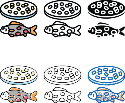 streptococcus iniae fish color icon vector. streptococcus iniae fish diversity sign. isolated symbol