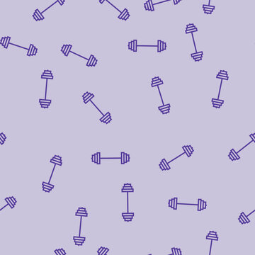 barbell fitness tool vector line seamless pattern barbell fitness tool sign illustration