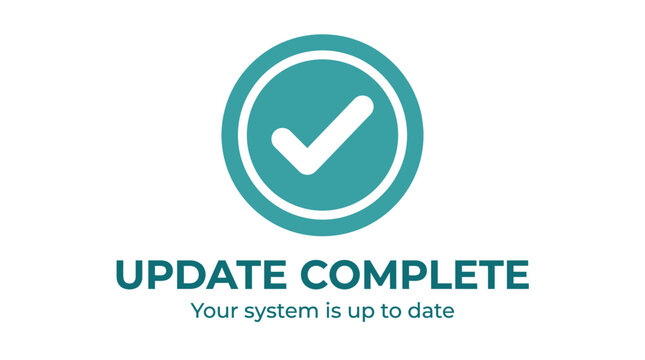 Update Complete Checkmark Icon with Text