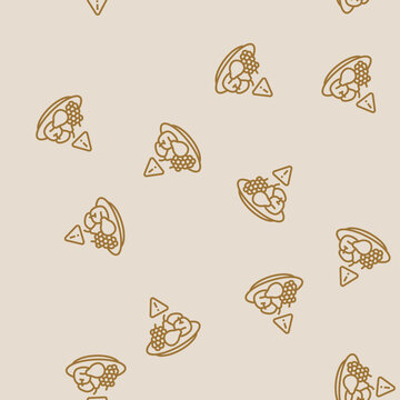 food allergies vector line seamless pattern food allergies sign illustration