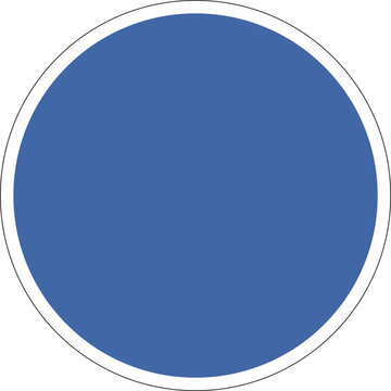 Minimum Speed Limit Blank Compulsory Blue Circle Mandatory Traffic Road Sign No Background Icon