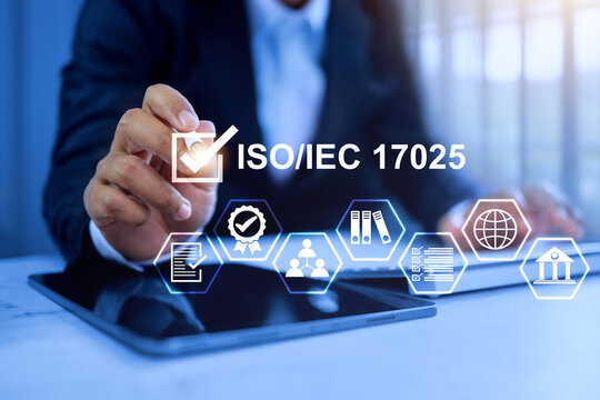 ISO IEC 17025 Laboratory management concept for testing and calibration quality assurance certified body to approve result for industrial certificates