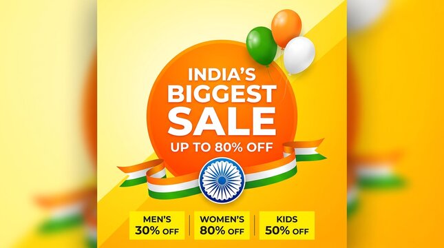 India's biggest sale shopping advertisement with discounts