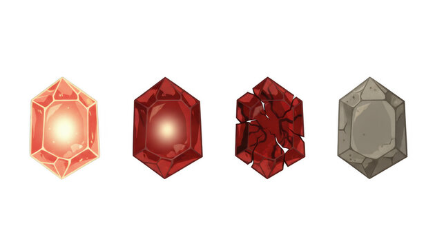 Collection of Faceted Gemstones and Rough Stone