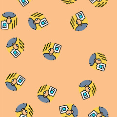 Fototapeta premium excessive thirst disease symptom vector seamless pattern excessive thirst disease symptom sign illustration