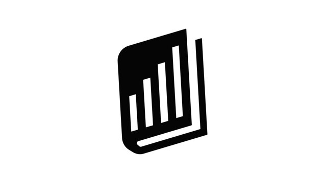 Bookkeeping Book, finance book, black isolated vector silhouette