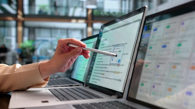 Person Editing And Reviewing A Document