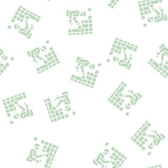 Obraz premium tiler worker vector glyph seamless pattern tiler worker sign illustration