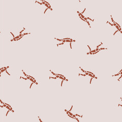 Obraz premium scary zombie vector glyph seamless pattern scary zombie sign illustration