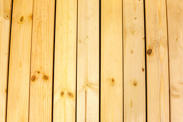 Fototapeta premium Light Pine Wood Plank Wall Texture with Natural Vertical Boards and Visible Knots