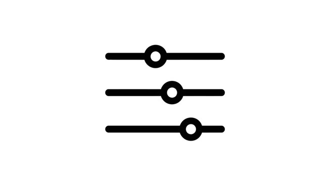 Control sliders icon, settings adjustment, graphic interface element