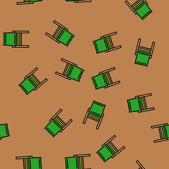 Obraz premium patio chair outdoor furniture vector seamless pattern patio chair outdoor furniture sign illustration