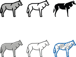 Fototapeta premium concepts wolf wild animal color icon vector. wolf wild animal sign. isolated symbol