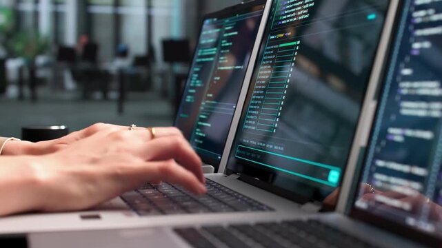 Software Developer Working On Cloud-based Coding Projects