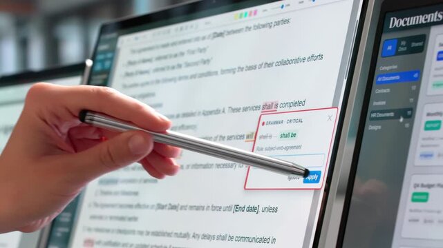 Person Editing And Reviewing A Document