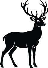 Fototapeta premium Majestic Deer Silhouette Vector Illustration
