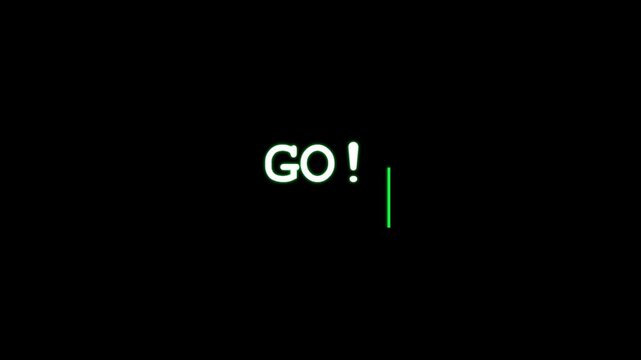 Business, success, and motivation concept with GO exclamation mark