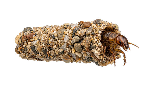 Caddisfly larva in protective gravel case Insect, transparent, png, isolated white isolated on transparent background png