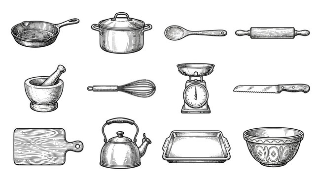 Kitchen Utensils and Cooking Tools.