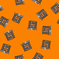 Fototapeta premium wall prefabrication vector seamless pattern wall prefabrication sign illustration