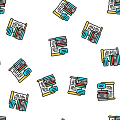 Fototapeta premium literature school lesson vector seamless pattern literature school lesson sign illustration