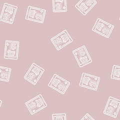 Fototapeta premium wish list vector line seamless pattern wish list sign illustration
