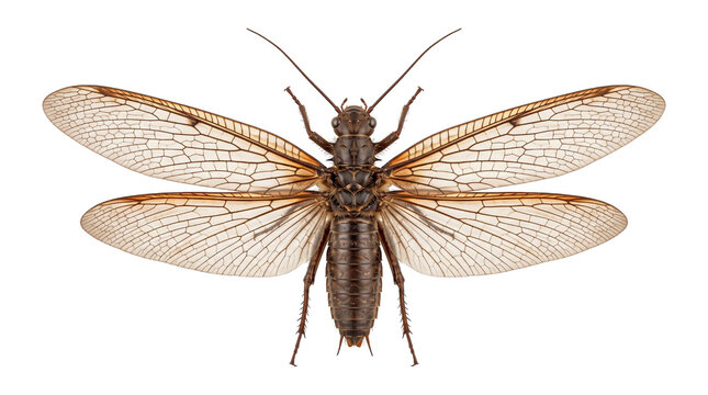 Stonefly resting with folded wings Insect, transparent, png, isolated white isolated on transparent background png