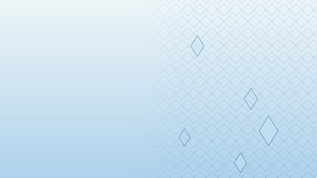 A light blue gradient background with subtle geometric diamond patterns and outlined shapes, creating a serene and modern design.