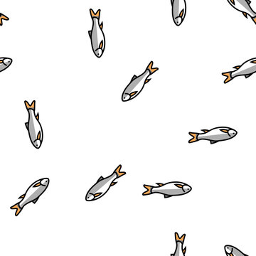 rohu fish vector seamless pattern rohu fish sign illustration
