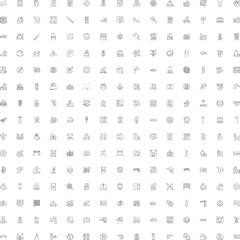 Fototapeta premium Collection of minimal line art icons representing a wide range of subjects, activities, and abstract concepts for web, app, and graphic design projects on a clean white background
