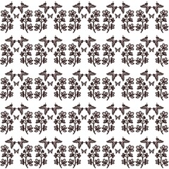 Pattern showing a jellyfish crawling on a flower. © Sengdeaun