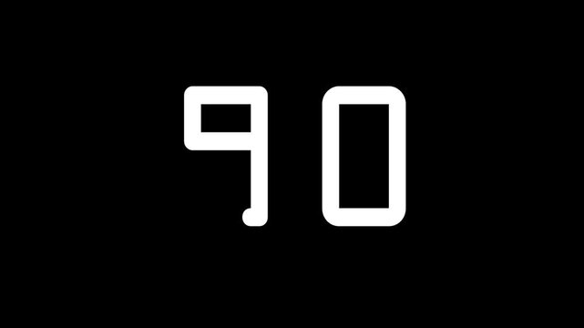 Digit counter from 0 to 90	
