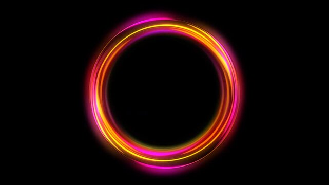 glowing circle frame