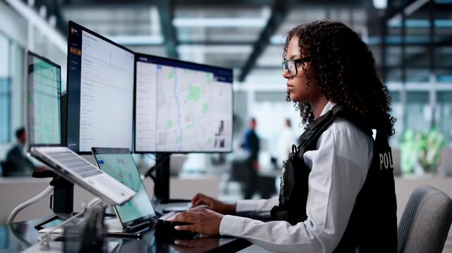 Police Officer Efficiently Managing Criminal Case Files
