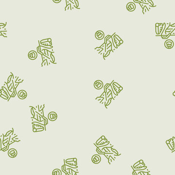 pathway cleaning garden maintenance vector line seamless pattern pathway cleaning garden maintenance sign illustration