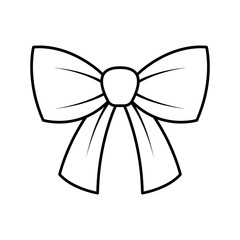Fototapeta premium Outline Hair Ribbon Icon Illustration for decoration