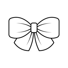 Fototapeta premium Outline Hair Ribbon Icon Illustration for decoration