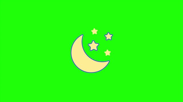 Moon Chroma Key Animation Loop