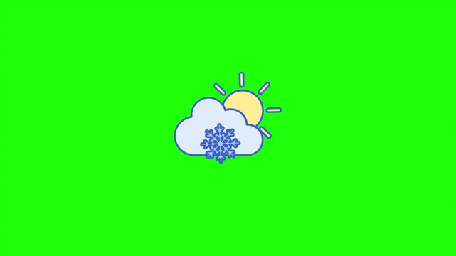 Snow Cloud Weather Chroma Key Animation